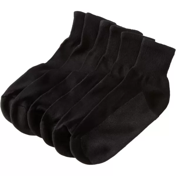 imageKingSize Mens 14quot Length Cushioned Crew 6 Pack SocksBlack