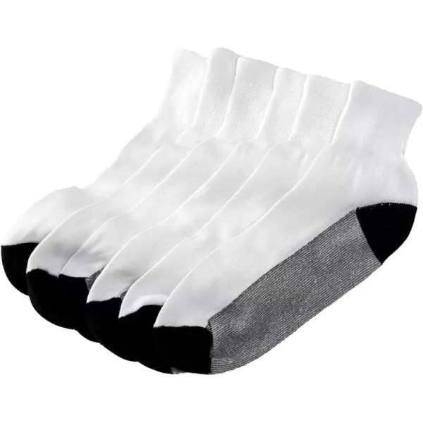 imageKingSize Mens 14quot Length Cushioned Crew 6 Pack SocksWhite