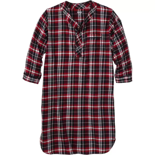 imageKingSize Mens Big ampamp Tall Plaid Flannel NightshirtFestive Plaid