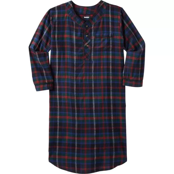 imageKingSize Mens Big ampamp Tall Plaid Flannel NightshirtMulti Plaid