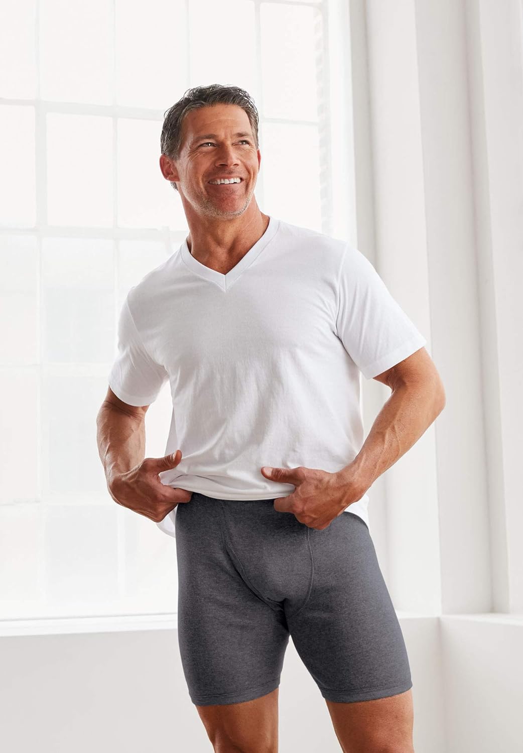 imageKingSize Mens Big ampamp Tall Cotton Cycle Briefs 3PackAssorted Neutral Colors