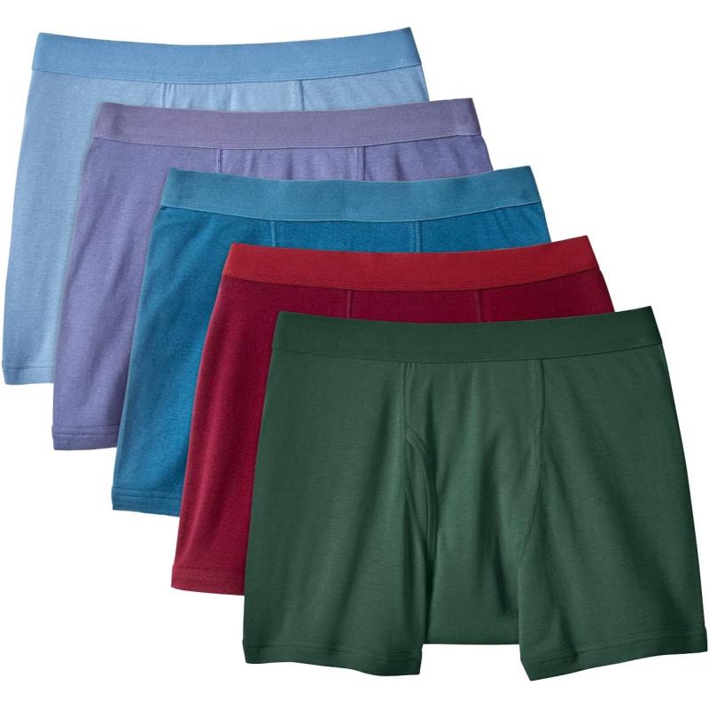 imageKingSize Mens Big ampamp Tall Cotton Boxer Briefs 5PackAssorted Colors