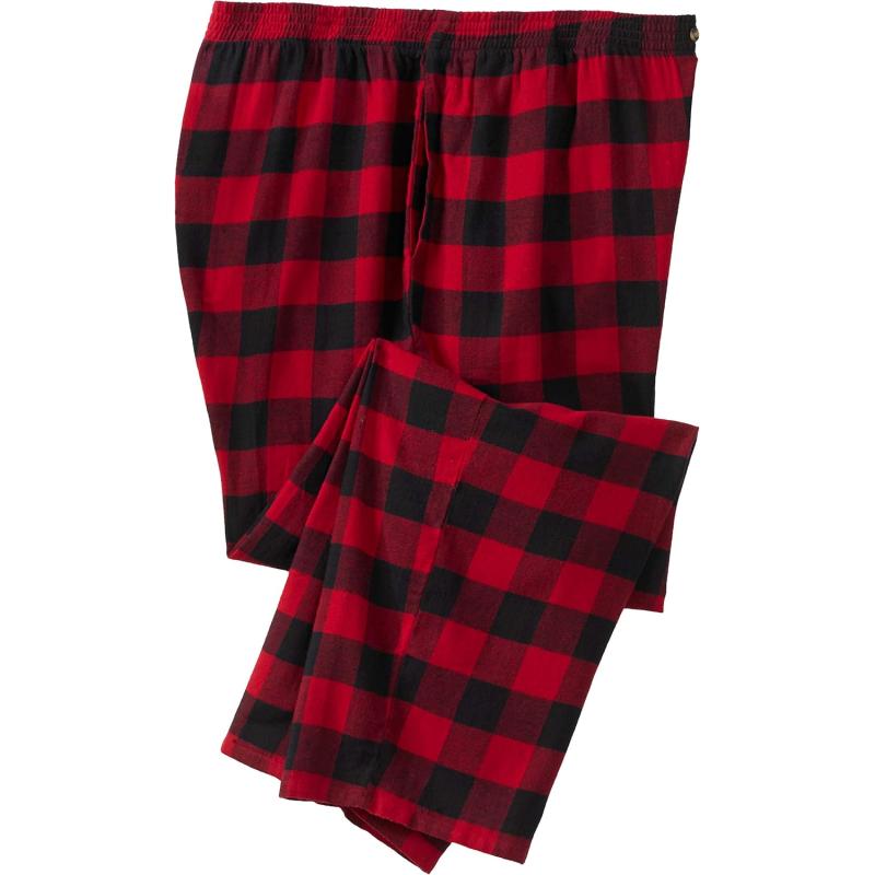 imageKingSize Mens Big ampamp Tall Flannel Plaid Pajama PantsRed Buffalo Check 0157