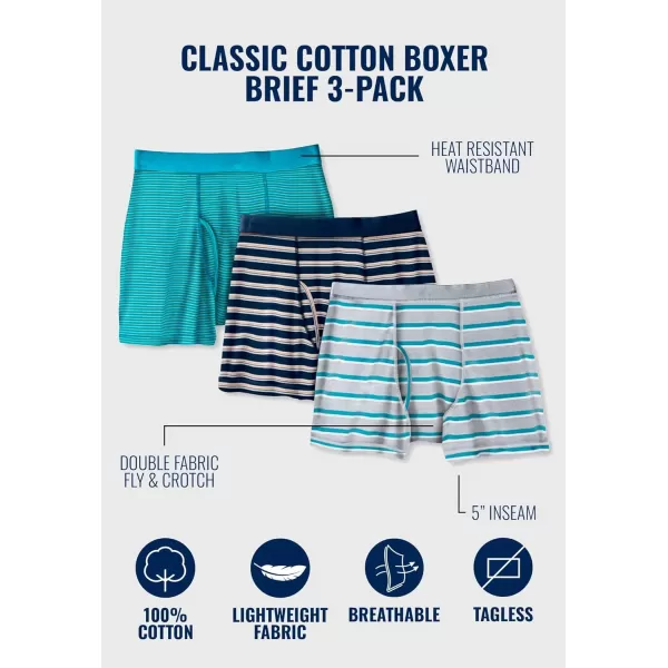 imageKingSize Mens Big ampamp Tall Cotton Boxer Briefs 3PackAssorted Colors