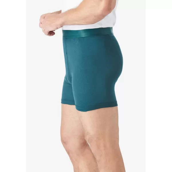 imageKingSize Mens Big ampamp Tall Cotton Boxer Briefs 3PackLight Teal Assorted Pack