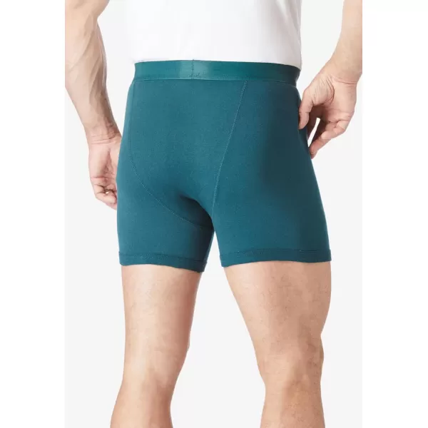 imageKingSize Mens Big ampamp Tall Cotton Boxer Briefs 3PackLight Teal Assorted Pack