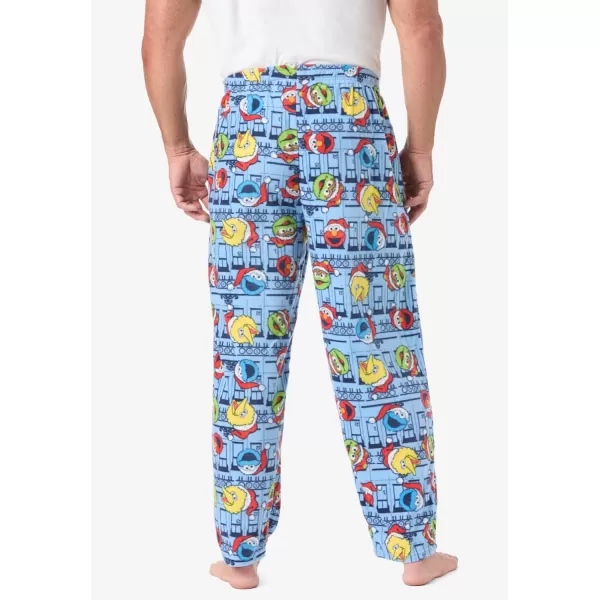 imageKingSize Mens Big ampamp Tall Microfleece Holiday Pajama PantsChristmas Sesame Friends