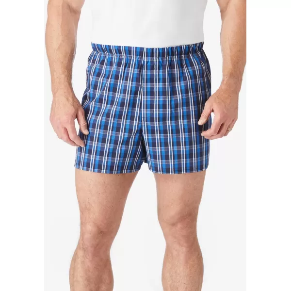 imageKingSize Mens Big ampamp Tall Woven Boxers 3PackDark Plaid Assorted