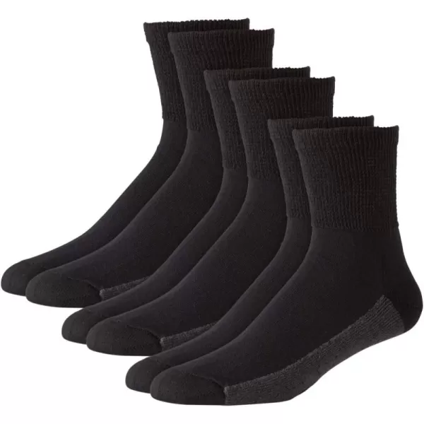 imageKingSize Mens 14 Length Cushioned Crew Socks 3PackBlack