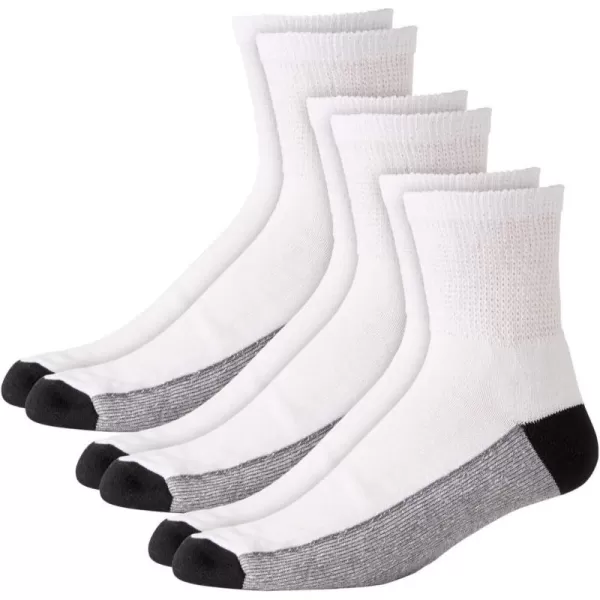 imageKingSize Mens 14 Length Cushioned Crew Socks 3PackWhite