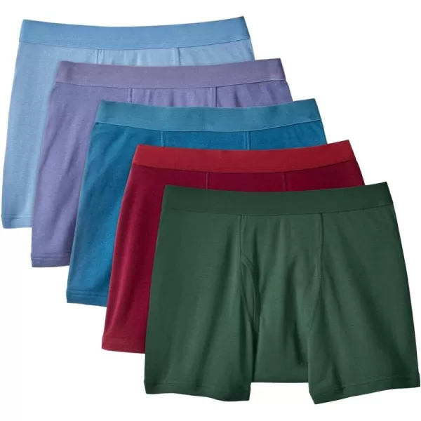 imageKingSize Mens Big ampamp Tall Cotton Boxer Briefs 5PackAssorted Colors