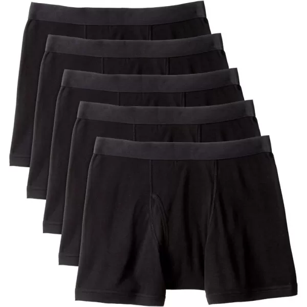 imageKingSize Mens Big ampamp Tall Cotton Boxer Briefs 5PackBlack