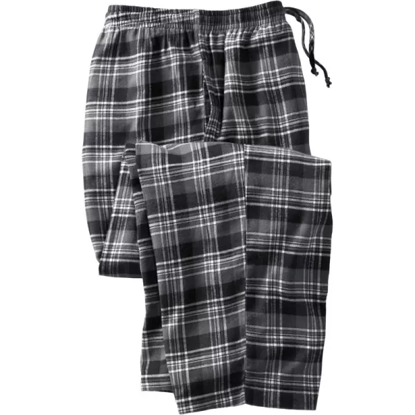 imageKingSize Mens Big ampamp Tall Flannel Plaid Pajama PantsBlack Plaid 0182