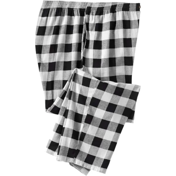 imageKingSize Mens Big ampamp Tall Flannel Plaid Pajama PantsBlack White Buffalo Check 0124