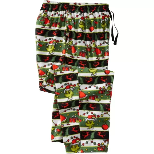 imageKingSize Mens Big ampamp Tall Microfleece Holiday Pajama PantsSanta Grinch