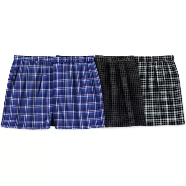 imageKingSize Mens Big ampamp Tall Woven Boxers 3PackDark Plaid Assorted