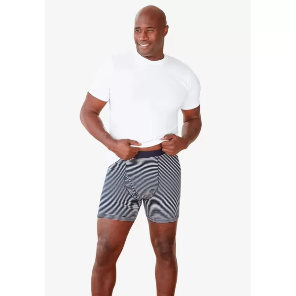 imageKingSize Mens Big ampamp Tall Cotton Crewneck Undershirt 3PackAssorted Colors 3 Pack