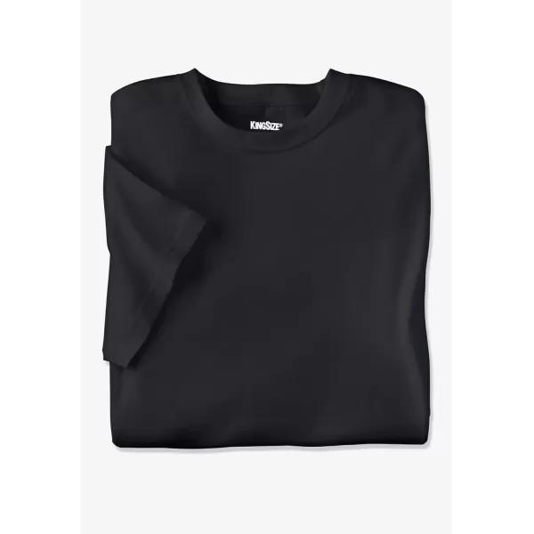 imageKingSize Mens Big ampamp Tall Cotton Crewneck Undershirt 3PackBlack 0286