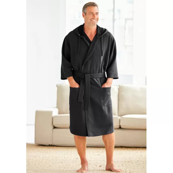 imageKingSize Mens Big ampamp Tall Fleece RobeBlack