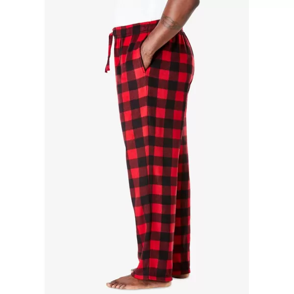 imageKingSize Mens Big ampamp Tall Microfleece Pajama PantsBlue Plaid