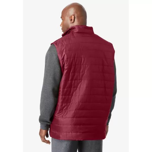 imageKingSize Mens Big ampamp Tall Packable Puffer VestRich Burgundy