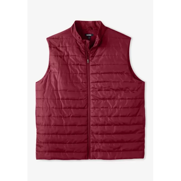 imageKingSize Mens Big ampamp Tall Packable Puffer VestRich Burgundy