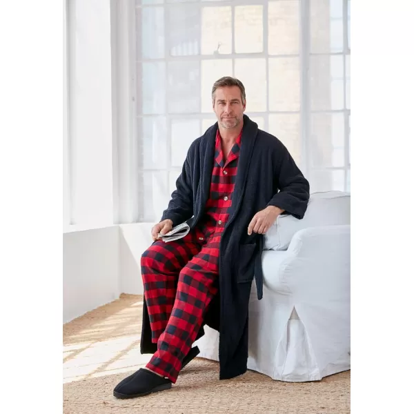 imageKingSize Mens Big ampamp Tall Plaid Flannel Pajama SetBalsam Plaid