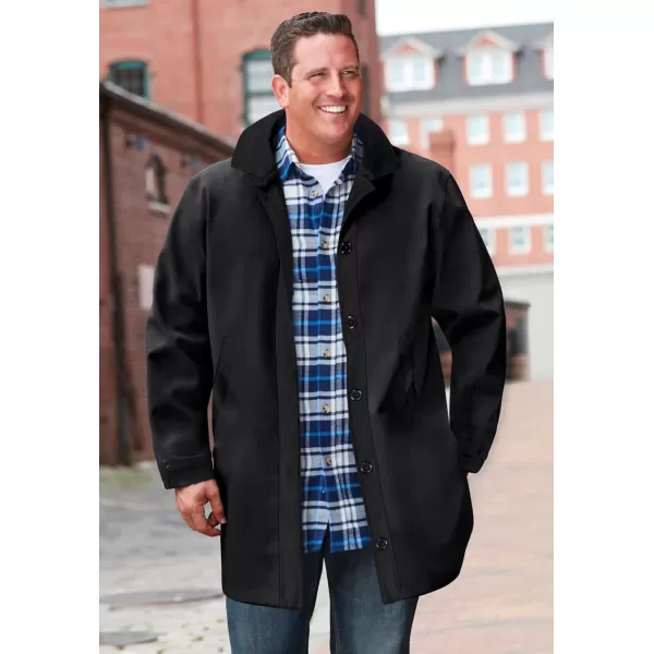 imageKingSize Mens Big ampamp Tall Tall Wool Dress CoatDark Blue Plaid