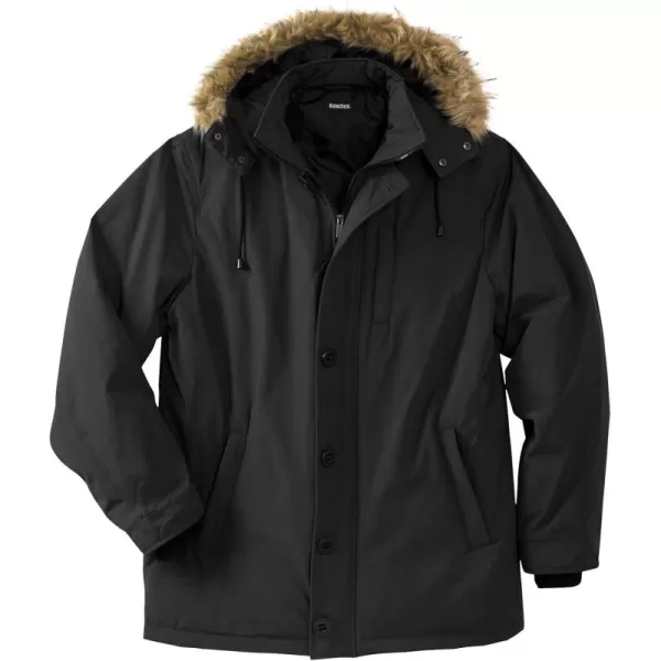 imageKingSize Mens Big ampamp Tall Arctic Down Parka With Detachable Hood And Insulated CuffsBlack