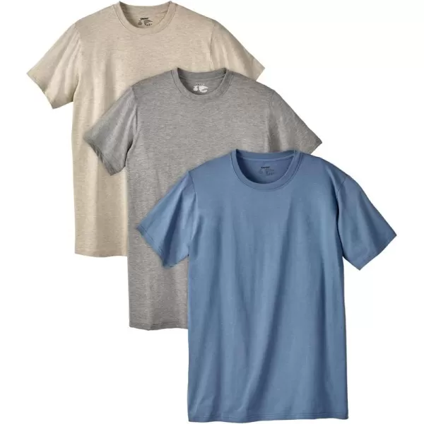 imageKingSize Mens Big ampamp Tall Cotton Crewneck Undershirt 3PackAssorted Colors 3 Pack