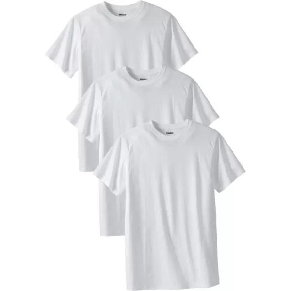 imageKingSize Mens Big ampamp Tall Cotton Crewneck Undershirt 3PackWhite 0287