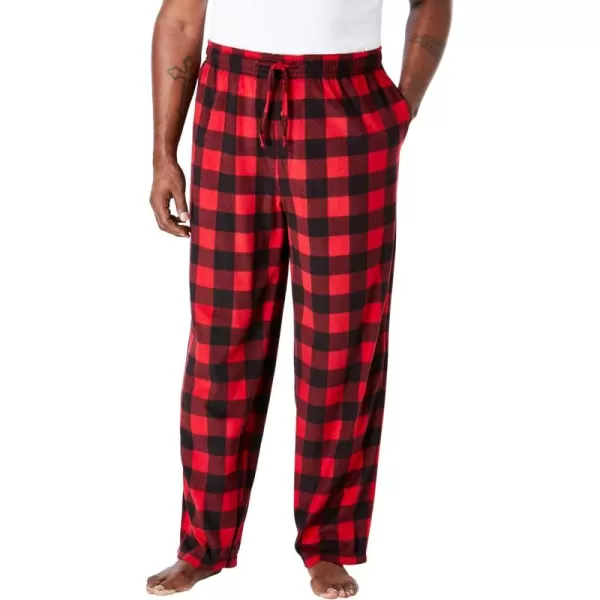 imageKingSize Mens Big ampamp Tall Microfleece Pajama PantsRed Buffalo Plaid 0572