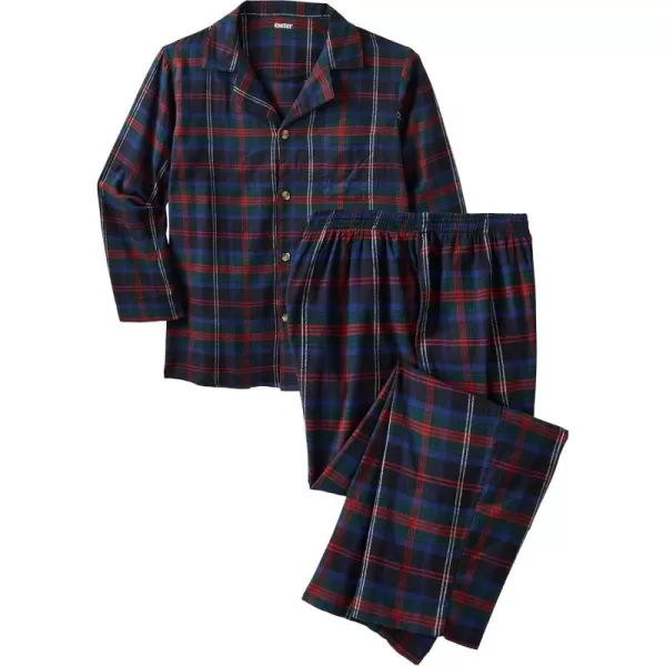 imageKingSize Mens Big ampamp Tall Plaid Flannel Pajama SetMulti Plaid