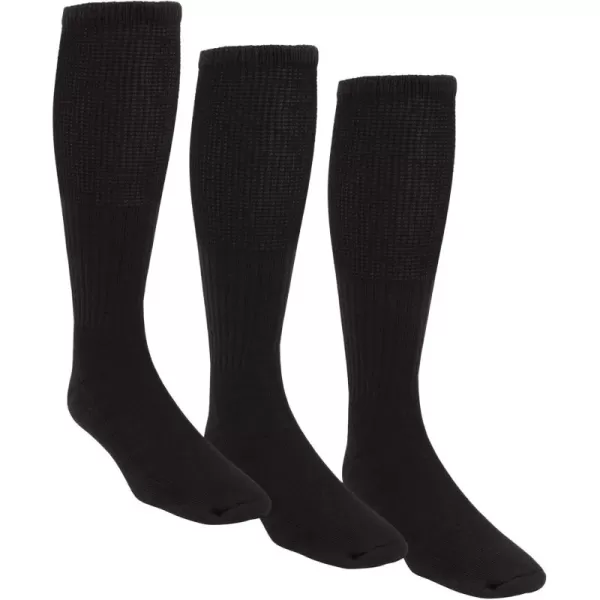 imageKingSize Mens Diabetic OverTheCalf Extra Wide Socks 3PackBlack