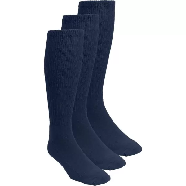 imageKingSize Mens Diabetic OverTheCalf Extra Wide Socks 3PackNavy