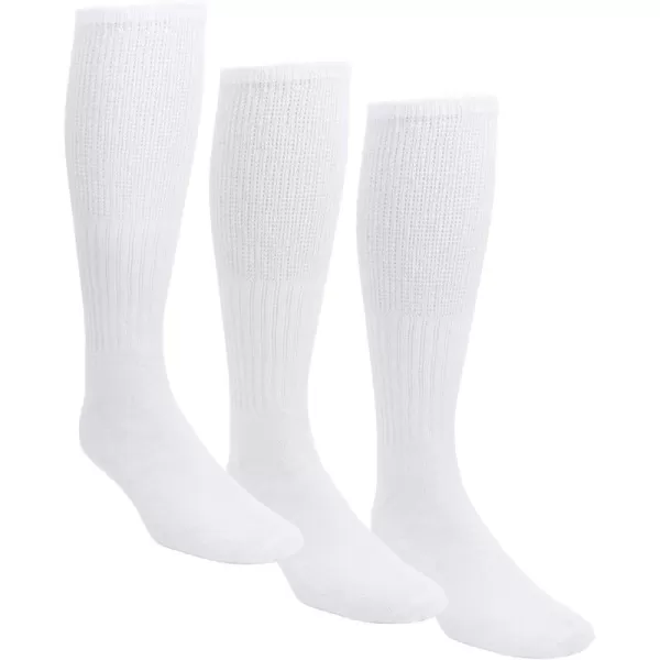 imageKingSize Mens Diabetic OverTheCalf Extra Wide Socks 3PackWhite