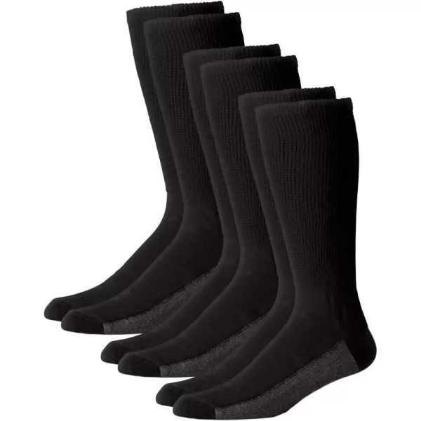 imageKingSize Mens Full Length Cushioned Crew Socks 3PackBlack