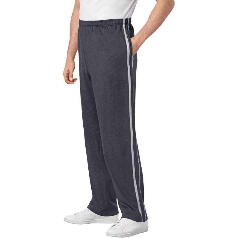imageKingSize Mens Big ampamp Tall Striped Lightweight SweatpantsCarbon