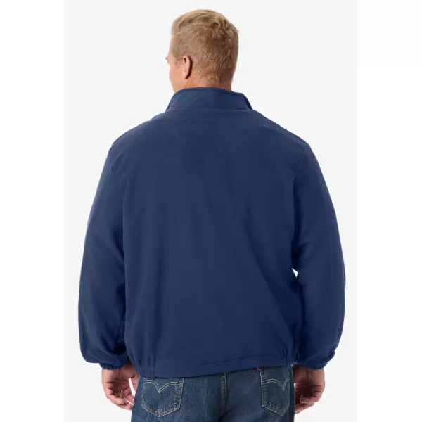 imageKingSize Mens Big ampamp Tall Explorer Plush Fleece FullZip JacketNavy Plaid