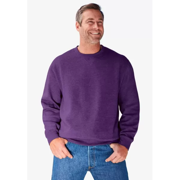 imageKingSize Mens Big ampamp Tall Fleece Crewneck SweatshirtGrey