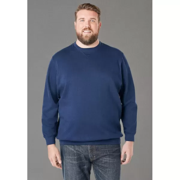 imageKingSize Mens Big ampamp Tall Fleece Crewneck SweatshirtNavy