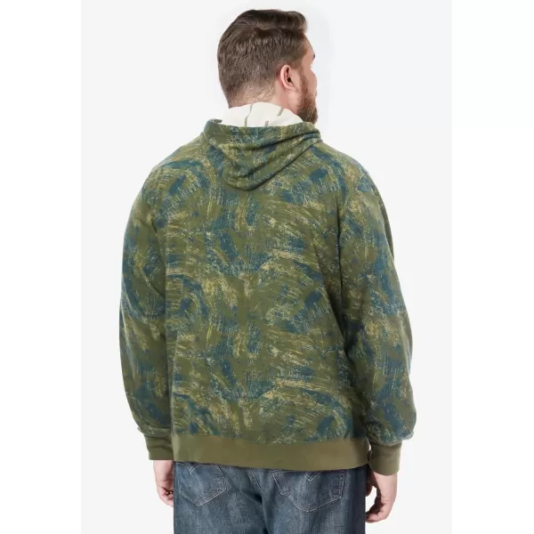 imageKingSize Mens Big ampamp Tall Fleece Pullover HoodieBrushstroke Camo