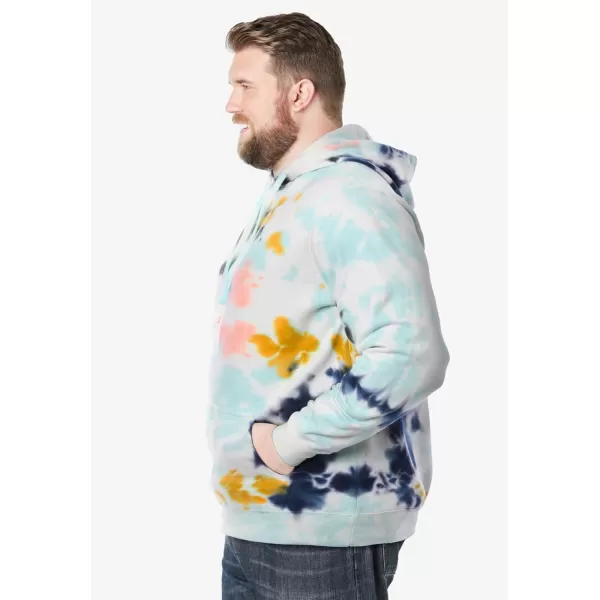 imageKingSize Mens Big ampamp Tall Fleece Pullover HoodieCool Blue Marble