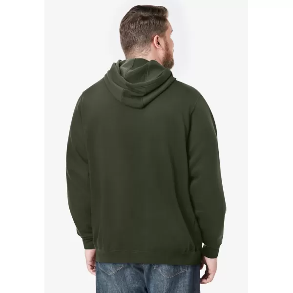 imageKingSize Mens Big ampamp Tall Fleece Pullover HoodieDeep Olive