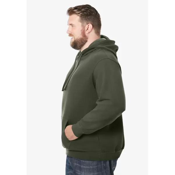 imageKingSize Mens Big ampamp Tall Fleece Pullover HoodieDeep Olive