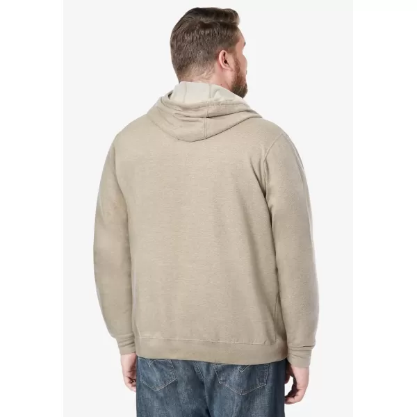 imageKingSize Mens Big ampamp Tall Fleece Pullover HoodieHeather Bone