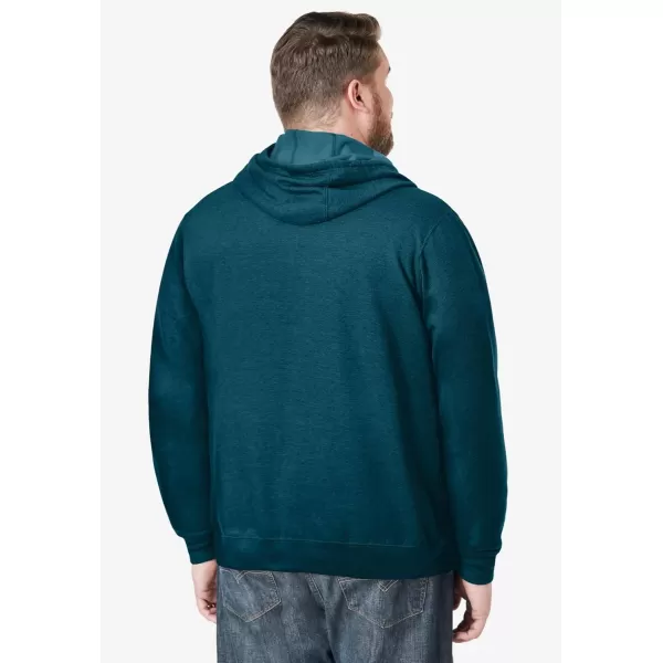 imageKingSize Mens Big ampamp Tall Fleece Pullover HoodieHeather Midnight Teal