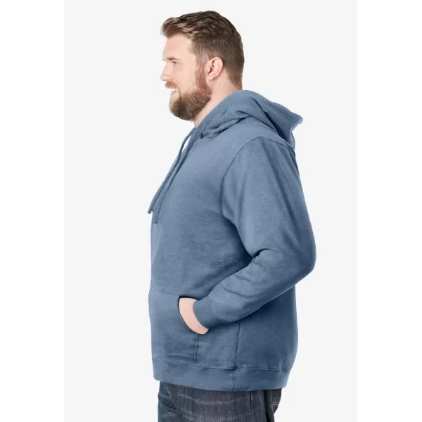 imageKingSize Mens Big ampamp Tall Fleece Pullover HoodieHeather Slate Blue