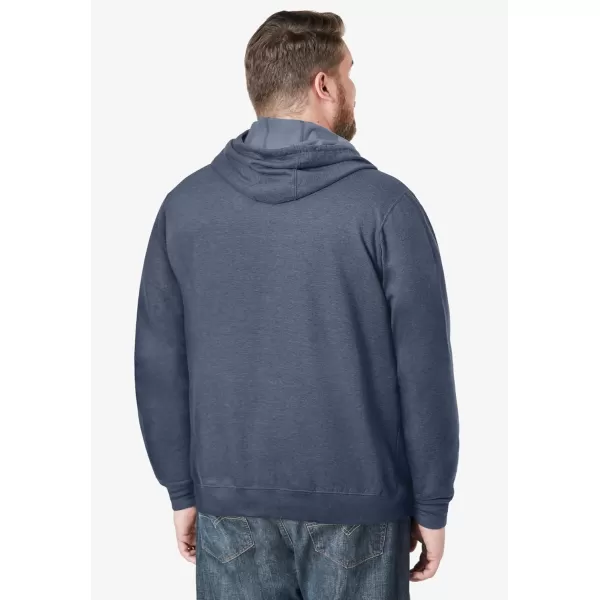 imageKingSize Mens Big ampamp Tall Fleece Pullover HoodieHeather Slate Blue