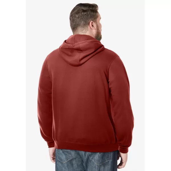 imageKingSize Mens Big ampamp Tall Fleece Pullover HoodieMountain Red